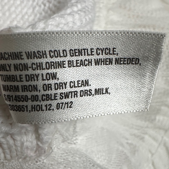 Baby Gap White Cable Knit Dress with Ruffle Hem size Toddler 2 - Picture 11 of 12